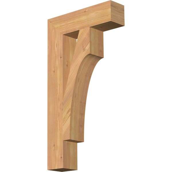 Ekena Millwork Westlake Block Smooth Bracket, Western Red Cedar, 3 1/2"W x 14"D x 26"H BKT04X14X26WTL05SWR - main